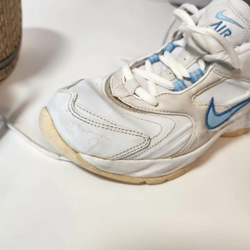 Nike Air Womens Training Shoes White Blue Vintage 2007 Y2K Sneakers 8.5 - Picture 11 of 11
